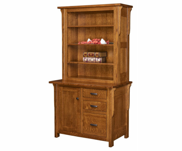 Boston Credenzas 1 Door 3 Drawer with Bookcase Topper