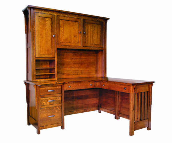 Boston Corner and Return Desk with Hutch BO6456