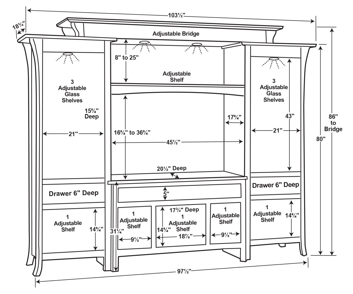 Ensenada 6pc Wall Unit - Image 2