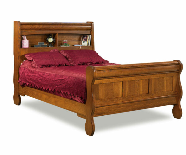 Old Classic Sleigh Bookcase Bed