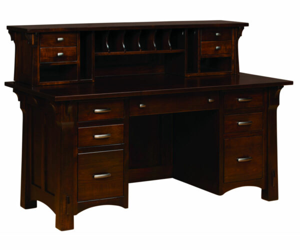 Manitoba File Desk with Hutch 64"