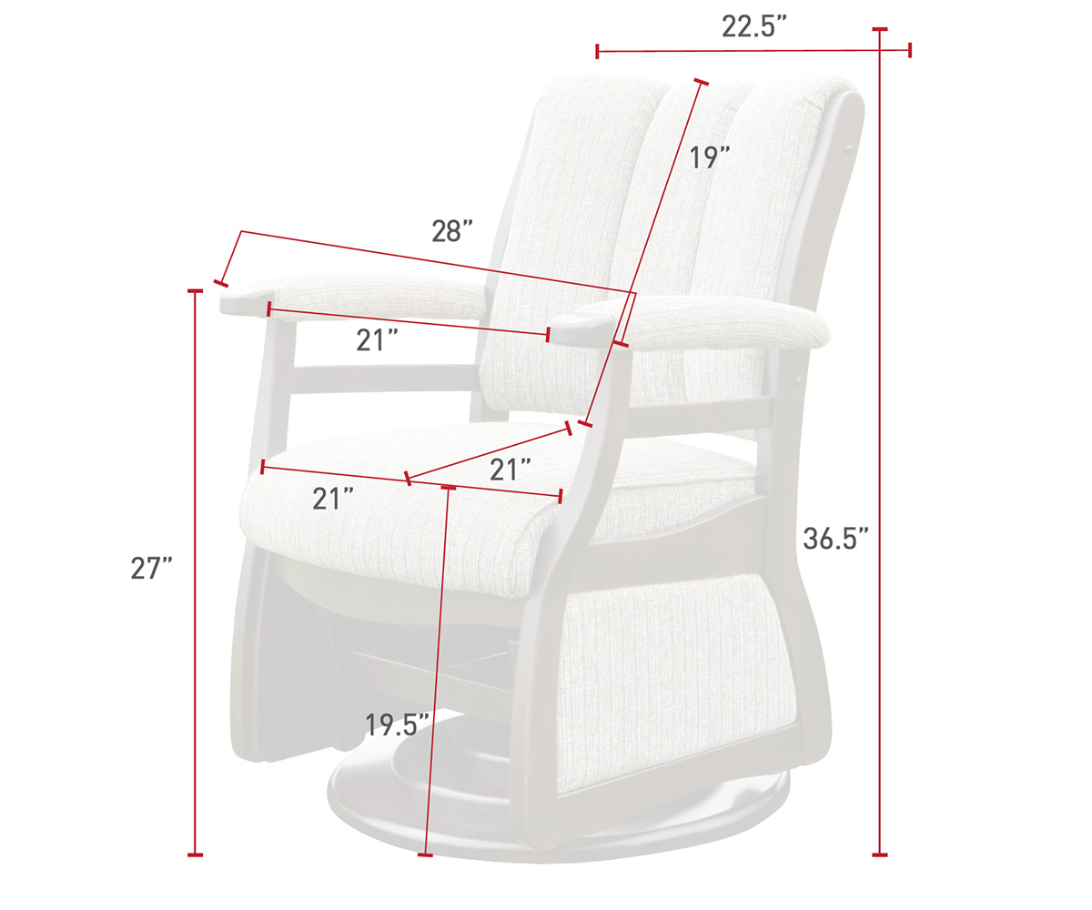 Paris Low Back Swivel Glider - Image 3